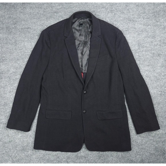 John Varvatos USA Blazer Jacket Men's Large (42) Gray LUXE Textured Cotton Blend